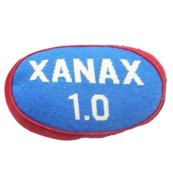 Jonathan Adler Prescription Xanax Throw Pillow - Picture 1 of 2